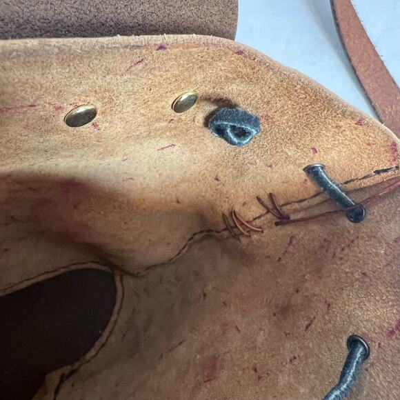 genuine soft leather floral embossed mini rucksack backpack - Picture 8 of 11